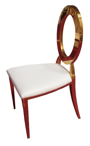 Chaise médaillon or